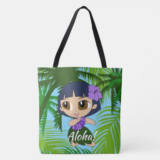 Aloha Honeys Hawaiian Hula Girl Beach sac (Devant)