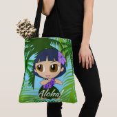 Aloha Honeys Hawaiian Hula Girl Beach sac (De près)