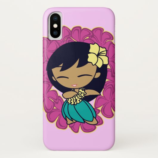 Aloha Honeys Hawaiian Hula Girl Plumeria Lei Case-Mate iPhone Case (Achterkant)