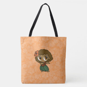 Aloha Honeys Hawaiian Orange Hula Girl Beach sac