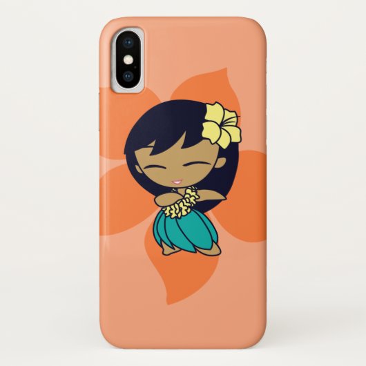Aloha Honeys Hawaiian Papaya Hibiscus Hula Girl Case-Mate iPhone Case (Achterkant)