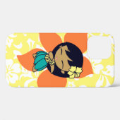 Aloha Honeys Hawaiian Yellow Pareau Hula Girl Case-Mate iPhone Case (Achterkant (horizontaal))