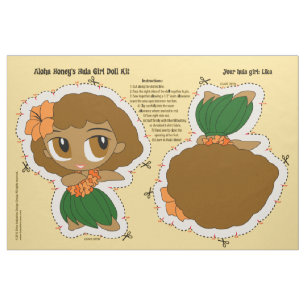 Aloha Honeys Hula Girl Doll Kit and Pattern Stof
