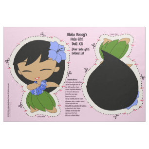 Aloha Honeys Hula Girl Doll Kit and Pattern Stof