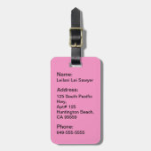 Aloha Honeys Hula Girl Hibiscus Bagagelabels (Voorkant verticaal)