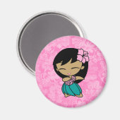 Aloha Honeys Hula Girl Hibiscus Magnets (Recto/Verso)