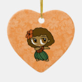 Aloha Honeys Hula Girl Hibiscus Ornements (Devant)