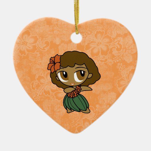 Aloha Honeys Hula Girl Hibiscus Ornements (Devant)