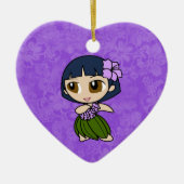 Aloha Honeys Hula Girl Hibiscus Ornements (Devant)