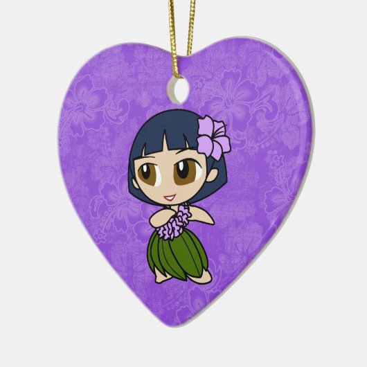 Aloha Honeys Hula Girl Hibiscus Ornements (Gauche)