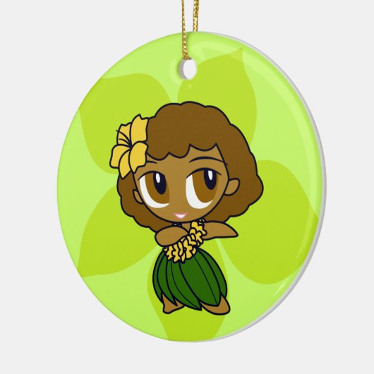 Aloha Honeys Hula Girl Ornaments Keramisch Ornament (Links)
