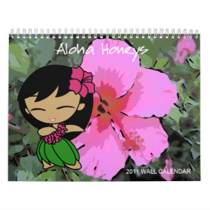Aloha Honeys Hula Meisje Bloemen 2011 Kalender