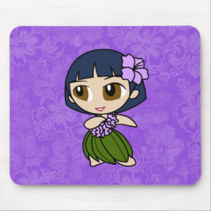 Aloha honeys hula meisje hibiscus Muismatten