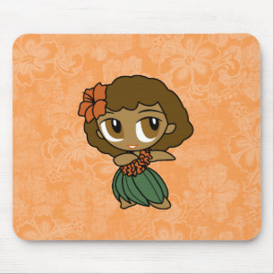 Aloha honeys hula meisje hibiscus Muismatten