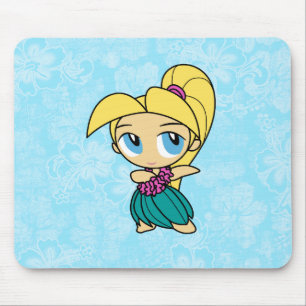 Aloha honeys hula meisje hibiscus Muismatten