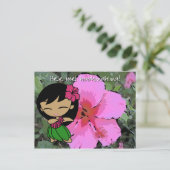 Aloha Honeys Luau & Groet Briefkaarten (Staand voorkant)