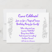 Aloha Honeys Luau Nodig Kaart uit (Achterkant)