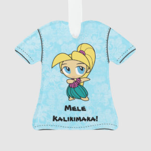 Aloha Honeys Mele Kalikimaka Hawaiian Aloha Shirt Ornament