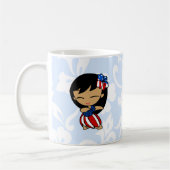 Aloha Honeys USA Drapeau Hula Girl Mugs (Gauche)