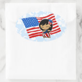 Aloha Honeys USA Drapeau Hula Girl Stickers (Sac)