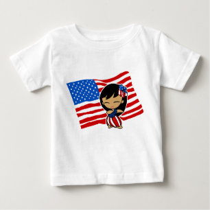 Aloha Honeys USA Drapeau Hula Girl T-shirts