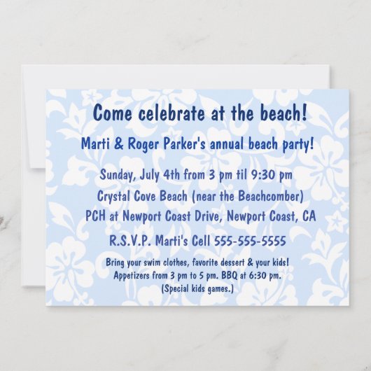 Aloha Honeys USA Vlag Hula Meisje Uitnodigingen (Achterkant)