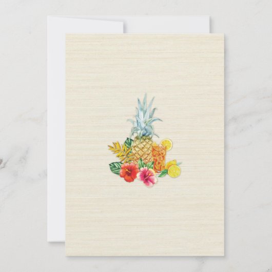 Aloha Housewarming Luau Tiki New Home Invite Kaart (Achterkant)