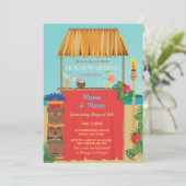 Aloha Housewarming Tiki New Home Luau Invite Kaart (Staand voorkant)