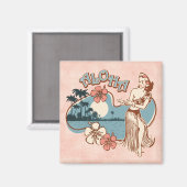 Aloha Hula Girl Magnet (Recto/Verso)