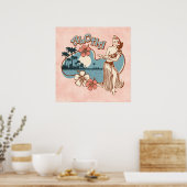 Aloha Hula Girl Print (Keuken)