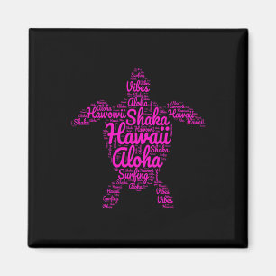 Aloha Ik Hou van Hawaï Zeeschildpadden Shaka Surfe Magneet