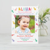 Aloha invitation anniversaire Tropical Luau Party  (Debout devant)