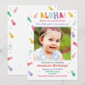 Aloha invitation anniversaire Tropical Luau Party  (Devant / Derrière)