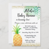 Aloha, invitation de fête d'anniversaire hawaïen, (Devant)