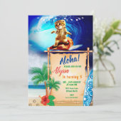 Aloha ! Invitation de surf de chat (Debout devant)