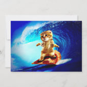 Aloha ! Invitation de surf de chat (Dos)