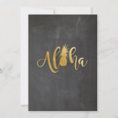 Aloha invitation lumineux de garçon de fille (Dos)