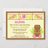 Aloha invitation mignonne de fête d'anniversaire (Devant)