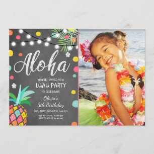 Aloha invitation tropical Hawaï Luau de fête