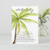Aloha invitation tropicale de baby shower de paume (Debout devant)
