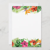 Aloha invitation tropicale de douche d'aquarelle (Dos)