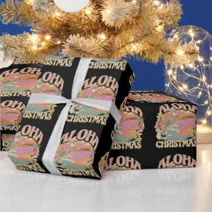 Aloha Kerstmis Surfen Kerstman Hawaiaans Kalikimak Cadeaupapier