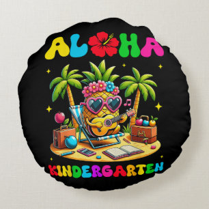 Aloha kleuterschool ananas hawaii terug naar schoo rond kussen