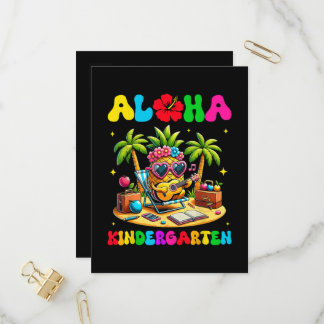 Aloha kleuterschool ananas hawaii terug naar schoo uitnodiging briefkaart