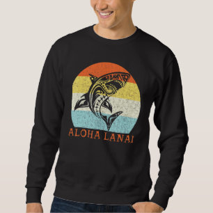 Aloha Lanai Hawaiian Island Tribal Shark Trui