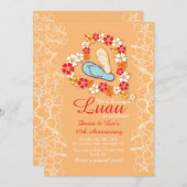 Aloha Liefde Luau Jubileum Uitnodiging (Voorkant / Achterkant)