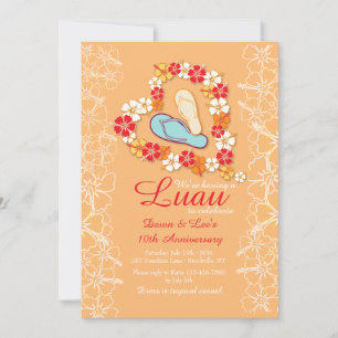 Aloha Liefde Luau Jubileum Uitnodiging