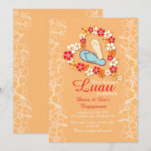Aloha Love Luau Fiançailles Invitation (Devant / Derrière)