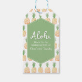 Aloha Luau ananas patroon dank u cadeau Labels Cadeaulabel (Voorkant)