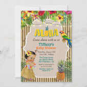 Aloha Luau Baby shower tropical Invitation (Devant)